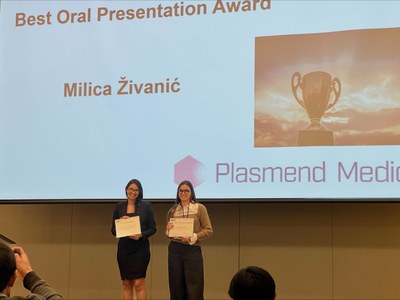 Milica Živanić wins Best Oral Presentation Award at IWPCT 2023