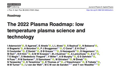 PlasmaMed Lab contributes to settle "The 2022 Plasma Roadmap: low temperature plasma science and technology" by the Journal of Physics
